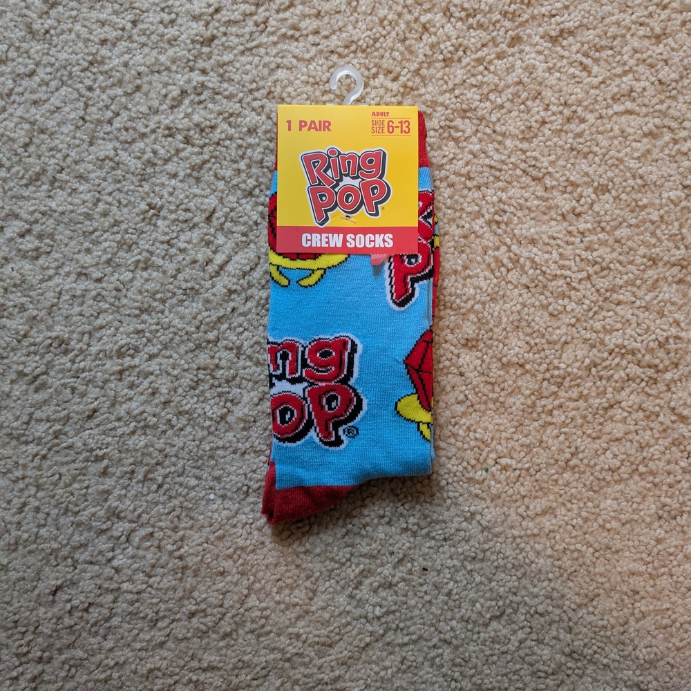 Blue and Red Crew Socks